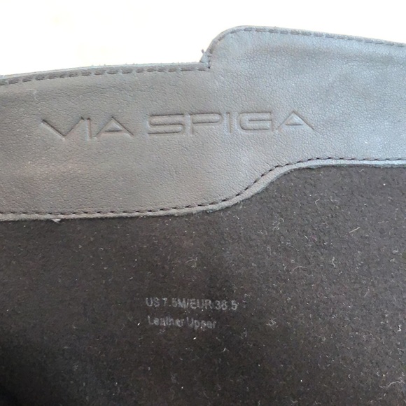 Black leather Via Spiga riding boots. Size 7.5 - Picture 8 of 11